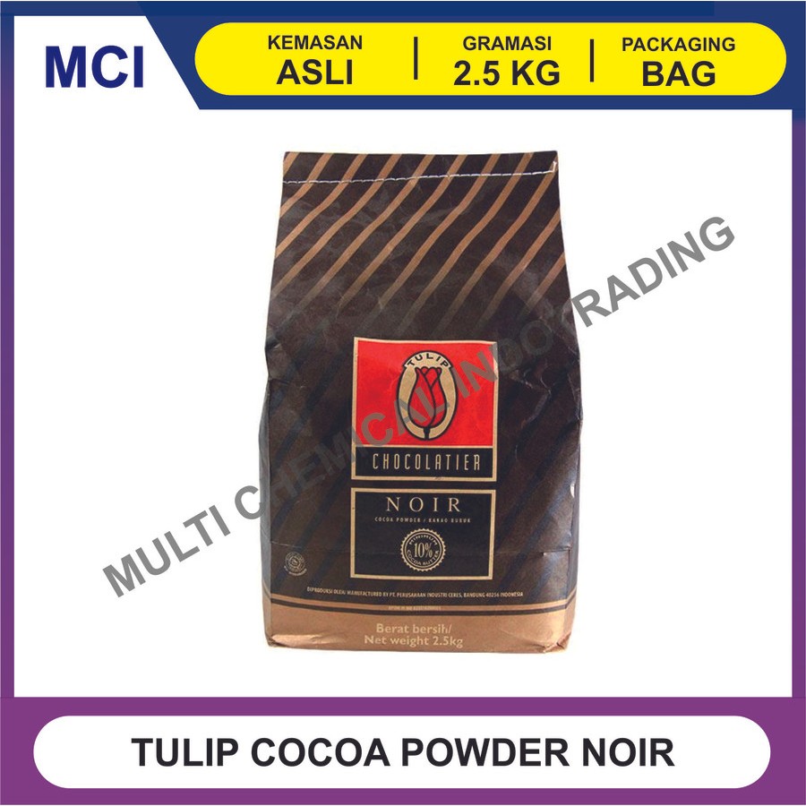 

TULIP NOIR BLACK COKLAT BUBUK / COCOA POWDER 2.5 KG - 1 DUS 2 BAG