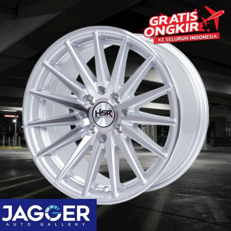 Velg racing model jari jari hsr tsukuba ring 15 silver polish
