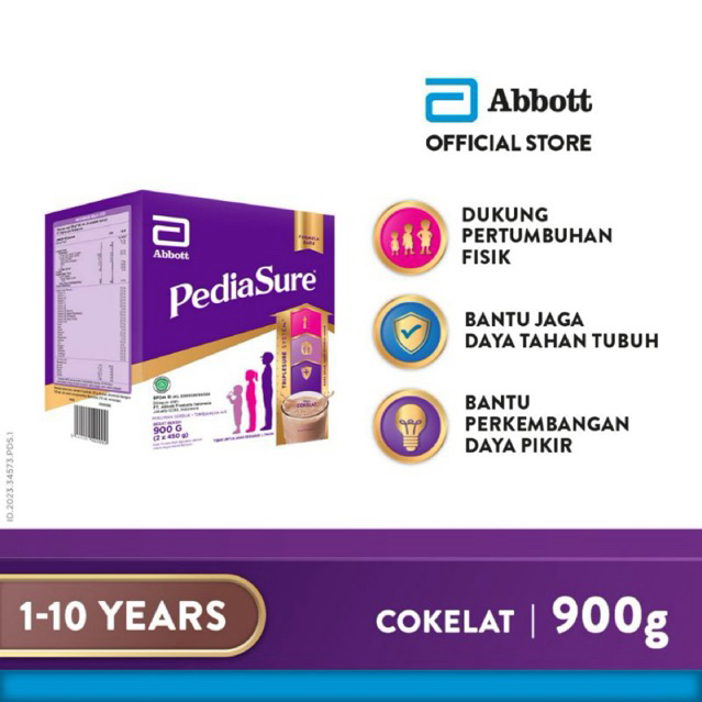 

PEDIASURE COKLAT 900G KOTAK /400G KALENG