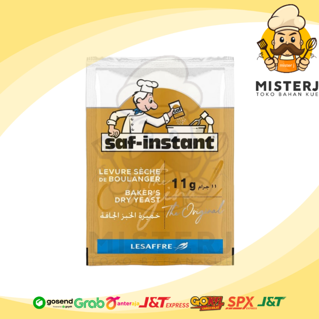 

Ragi Saf Instan 11gr 1 pcs | Saf instan 11gr x 4 Pcs | Saf Instan Dry Yeast | Pengembang Roti