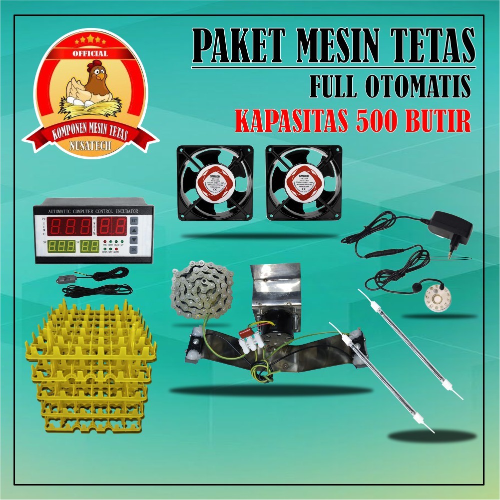 Paket Lengkap Mesin Tetas Full Otomatis Kapasitas 500 Telur Penetas