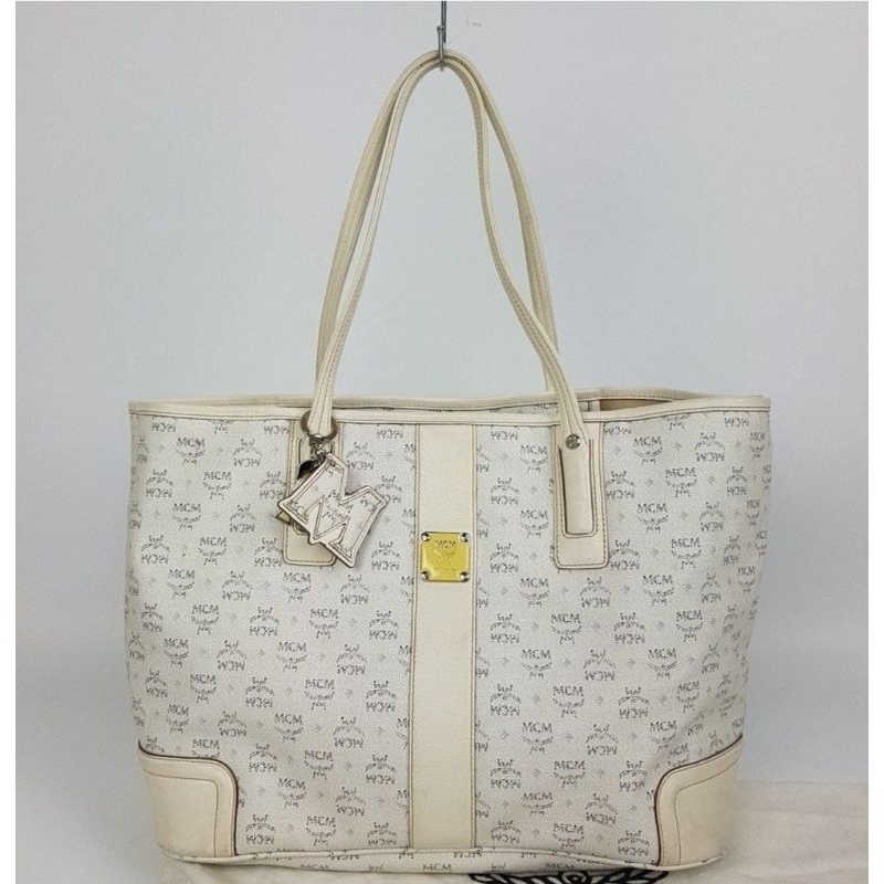 MCM SHOPPER BAG WHITE LARGE