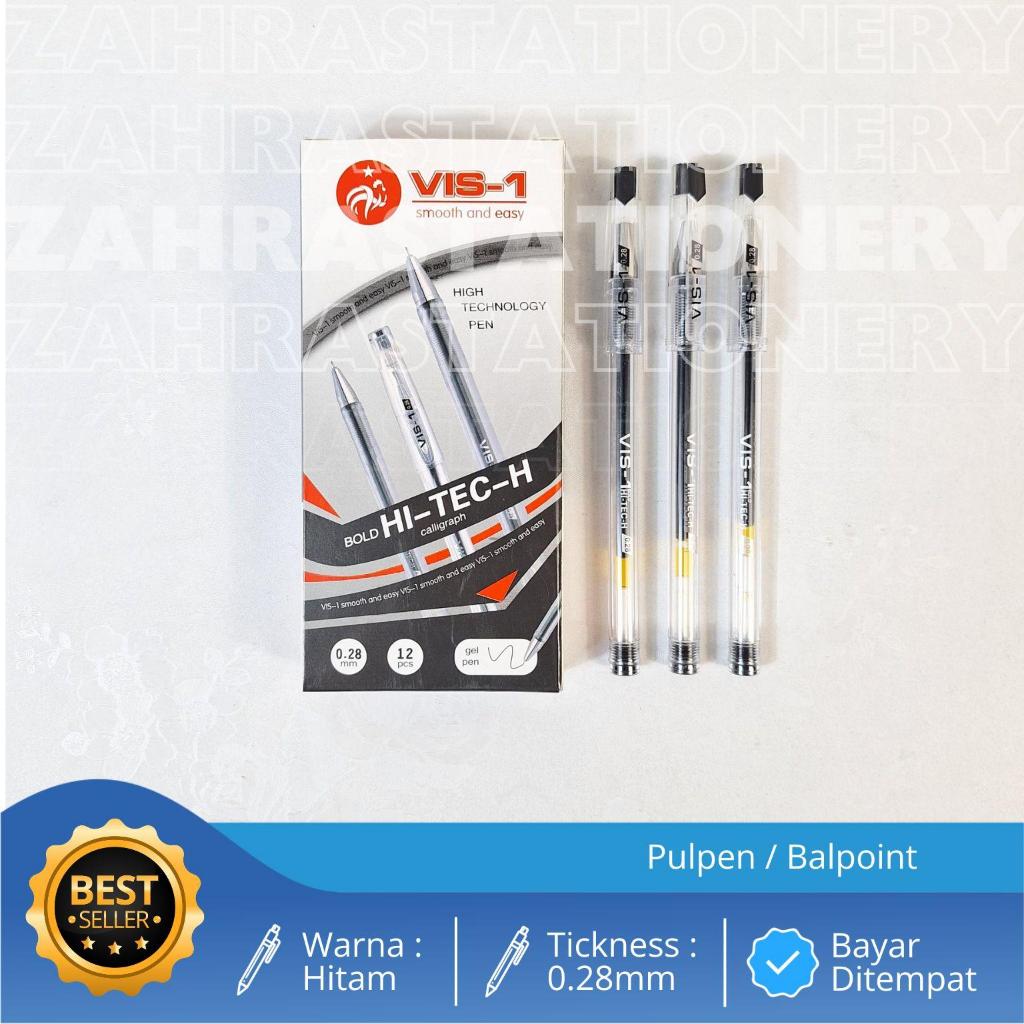 

Vis-1 Pulpen / Ballpoint Gel Hi-Tech Caligraph Tinta Hitam Tip 0.28mm