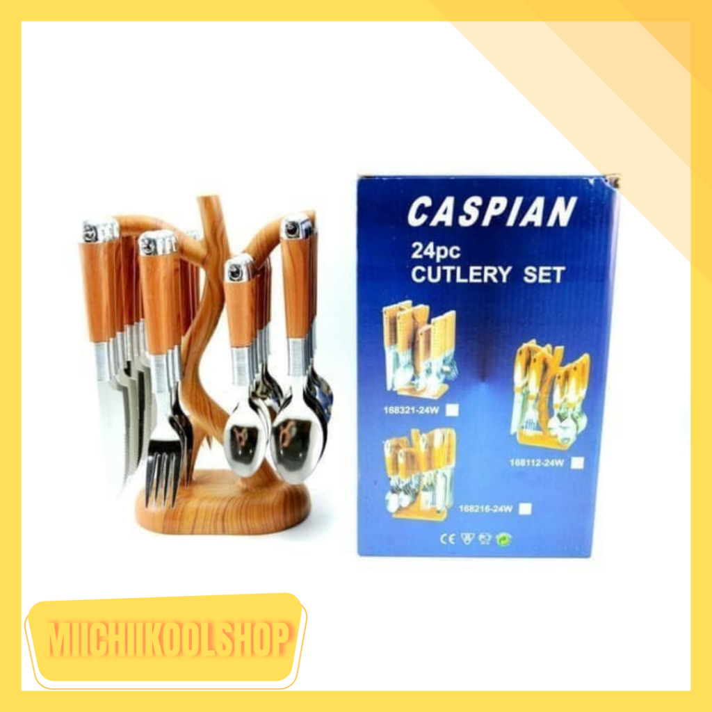 SENDOK POHON SENDOK SET 24 PCS MOTIF POHON CASPIAN 24