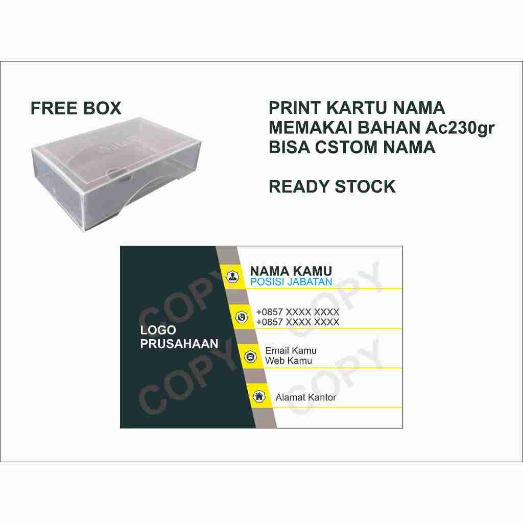 

PRINT KARTU NAMA UKURAN 8,8 X 5,5 CM FREE BOX