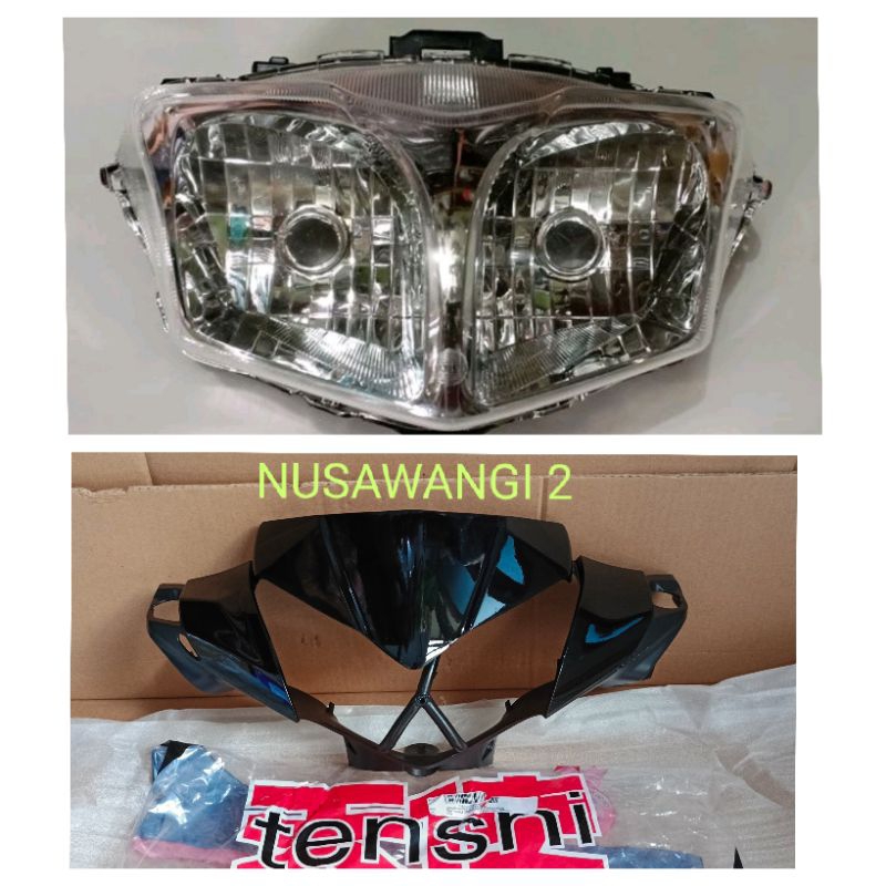Batok Depan + Lampu Depan Supra X125 Helm in
