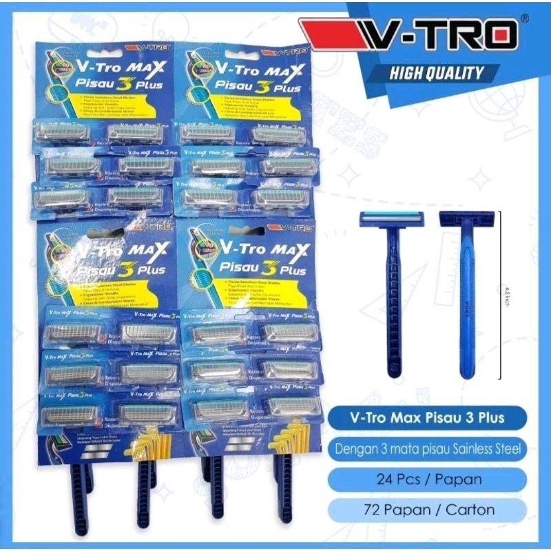 V-TRO MAX 3 Vitro Blue 3 mata pisau