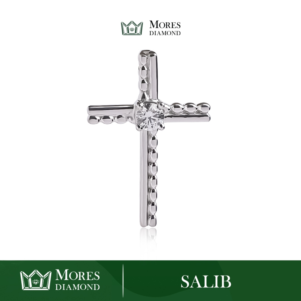 Mores Diamond Liontin Emas Batu Berlian Salib
