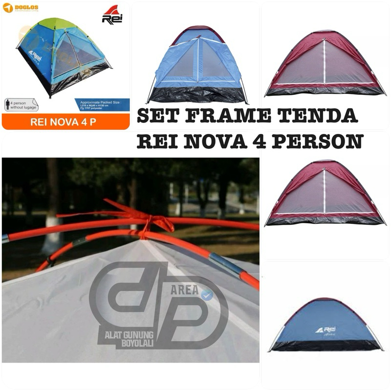 Set rangka tenda rei nova 4 p set frame tenda fiber rei nova 4 p