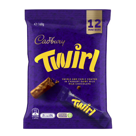 

Cadbury Twirl Chocolate Sharepack 12 pack | 168g