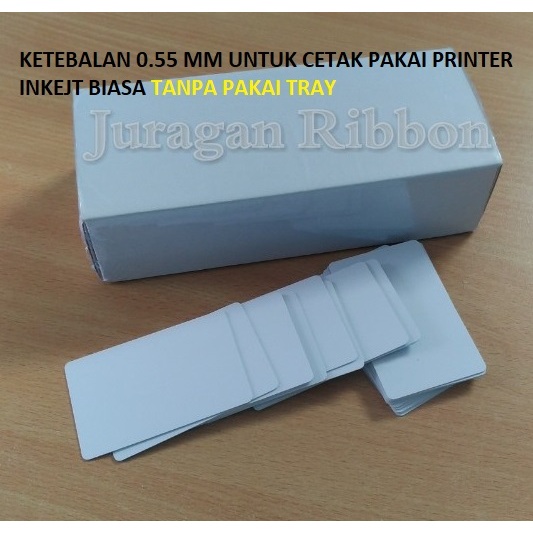 

inkjet ID Card ketebalan 0.55 mm cocok taruh di dompet lentur (paket isi 50)