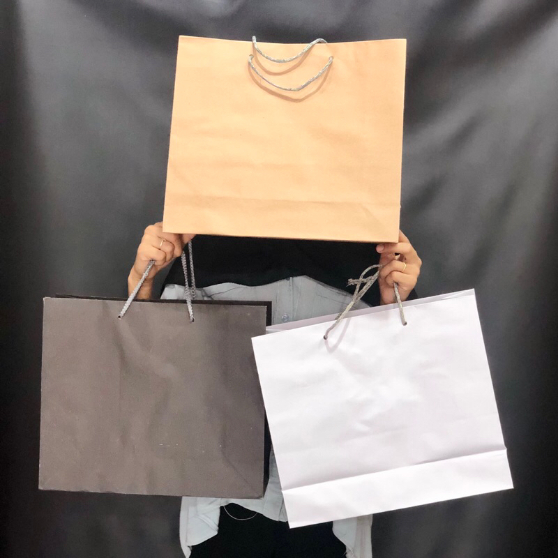 

Tas Kado Paperbag jombo hitam coklat polos Paper Bag Besar Jumbo Kurnia Kado