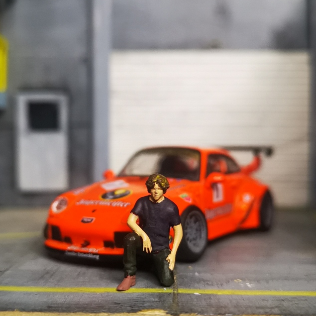 Figure 1 64 pria Akira Nakai Tipe 2 Diorama Maket Diecast Miniatur RWB  Hobby Japan HJ Minigt Mini G