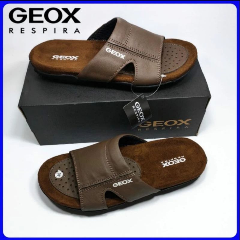 Sandal geox pria selop kulit asli