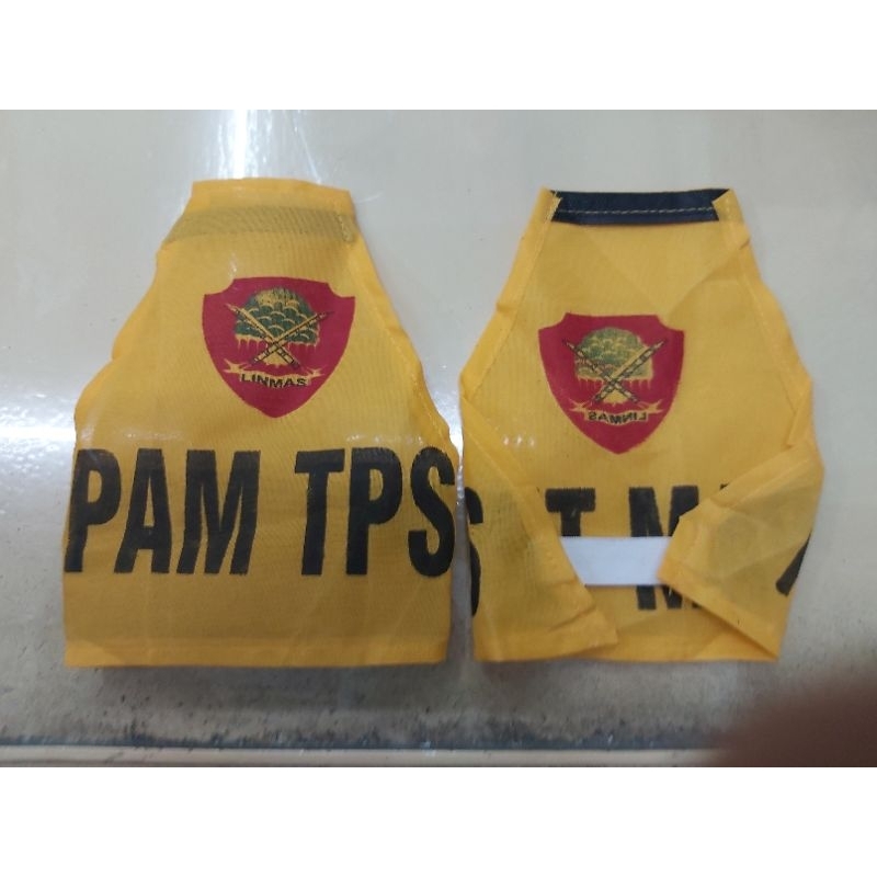 Ban Lengan PAM TPS Kuning Logo Linmas Hansip Standar dan Jatah | Topi Linmas Hansip | Seragam Hansip