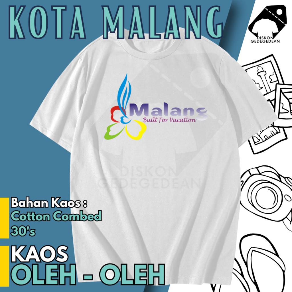 Diskongedegedean Kaos Souvenir Kota Malang Baju Tshirt Oleh Oleh Wisata Malang City Dewasa Anak Bany