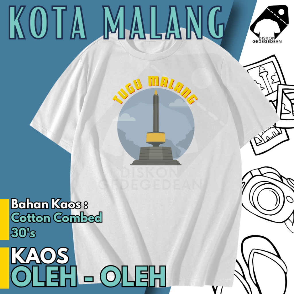 Diskongedegedean Kaos Souvenir Kota Malang Baju Tshirt Oleh Oleh Wisata Malang City Dewasa Anak Bany