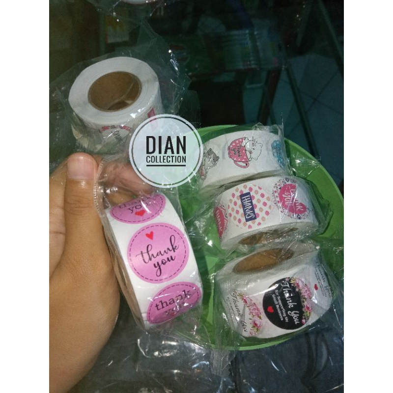 

Stiker Thank You 1roll isi 500pcs