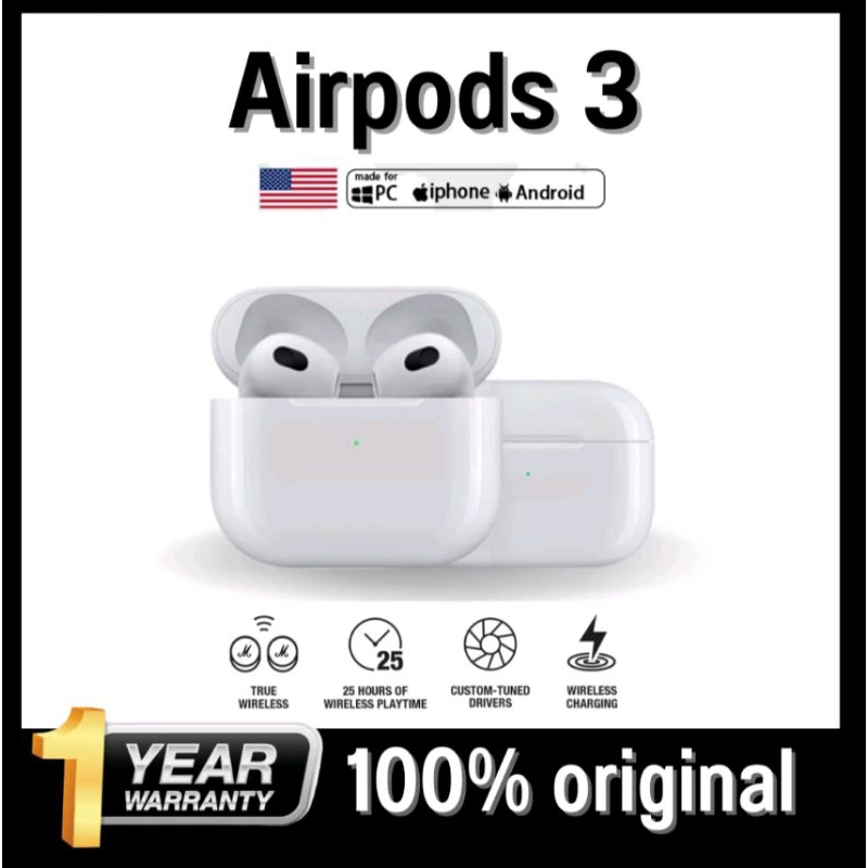 Apple airpods pro gen 3 wirelles charging case bluetooth original