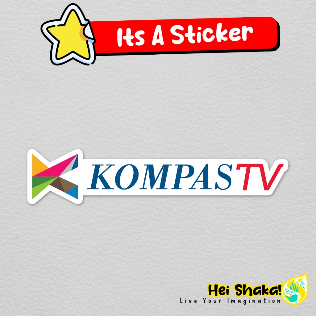 Stiker Kompas TV Sticker Stasiun TV Televisi Indonesia FTA Vinyl Anti Air