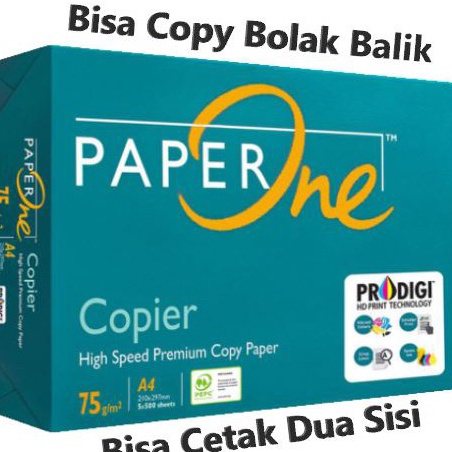 

V44859 Termurah Kertas Print Fotocopy HVS A4 75 gr PaperOne Rim