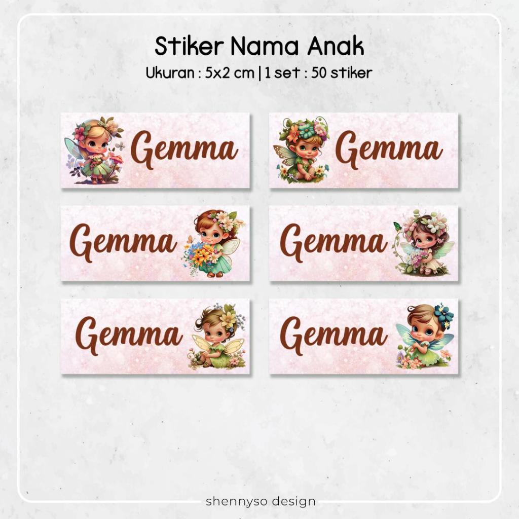 

Stiker Nama Anak Waterproof / Anti Air : Kode 11