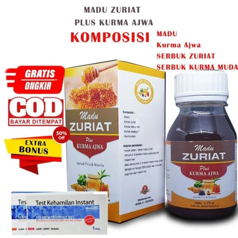 

Madu Promil Madu Zuriyat plus Kurma Ajwa 375ml