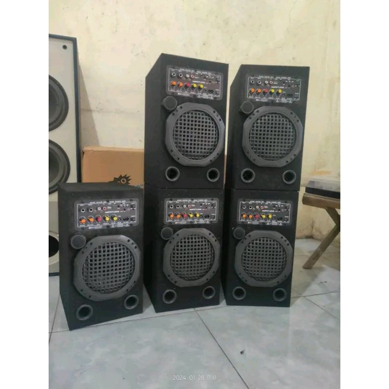 Speaker Aktif 6in Bluetooth Karaoke untuk aki/listrik