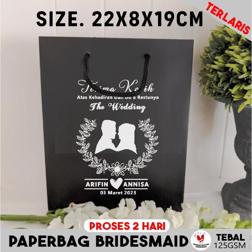 

(CUSTOM) Paper Bag Polos Warna Hitam Polosan 19x8x22 cm Paperbag Kado Souvenir Packing Olshop Murah Kraft