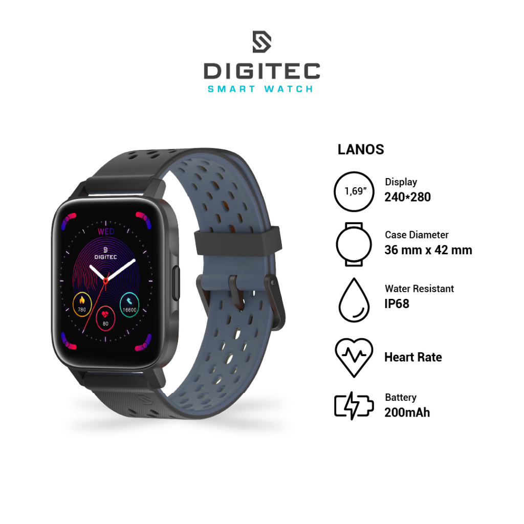 Jam Tangan DIGITEC Smartwatch Lanos