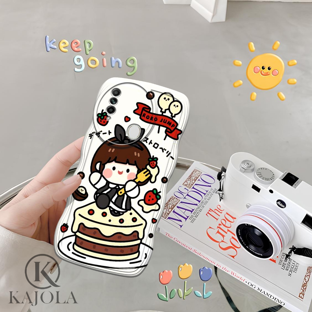 Case Gelombang OPPO A31 Motif Aesthetic Bahan Softcase silicon Lentur - Skin / Casing Handpone - Ces