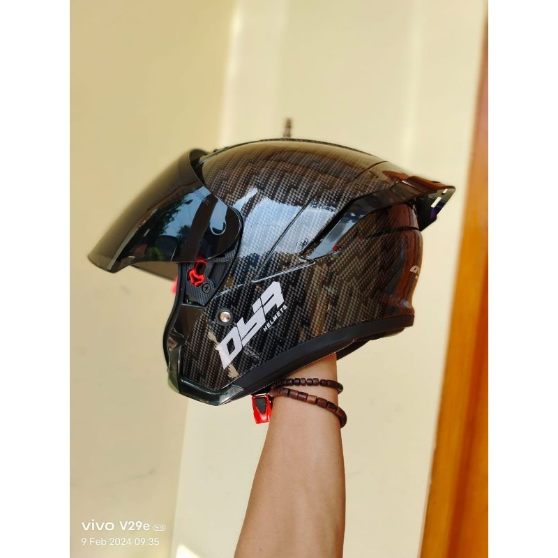HELM DYR SUBARU FULL MOTIF PAKET GANTENG VISOR SMOKE