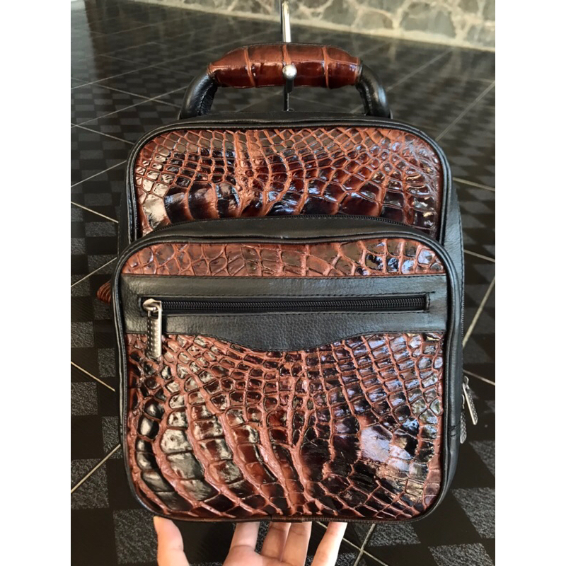 Tas Kulit Buaya mix Sapi Asli 100% dari Brand MAROKA-Papua (Bisa NEGO)✨