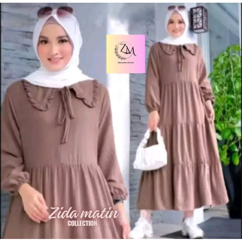 Midi dres Crinkle terbaru kekinian