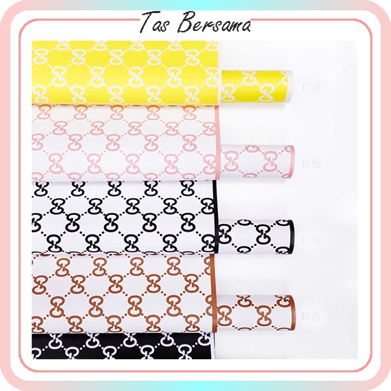 

Kertas Bunga Buket Flower Wrapping Motif LV Solid Color Luxury Cellophane KB6118 KB6119