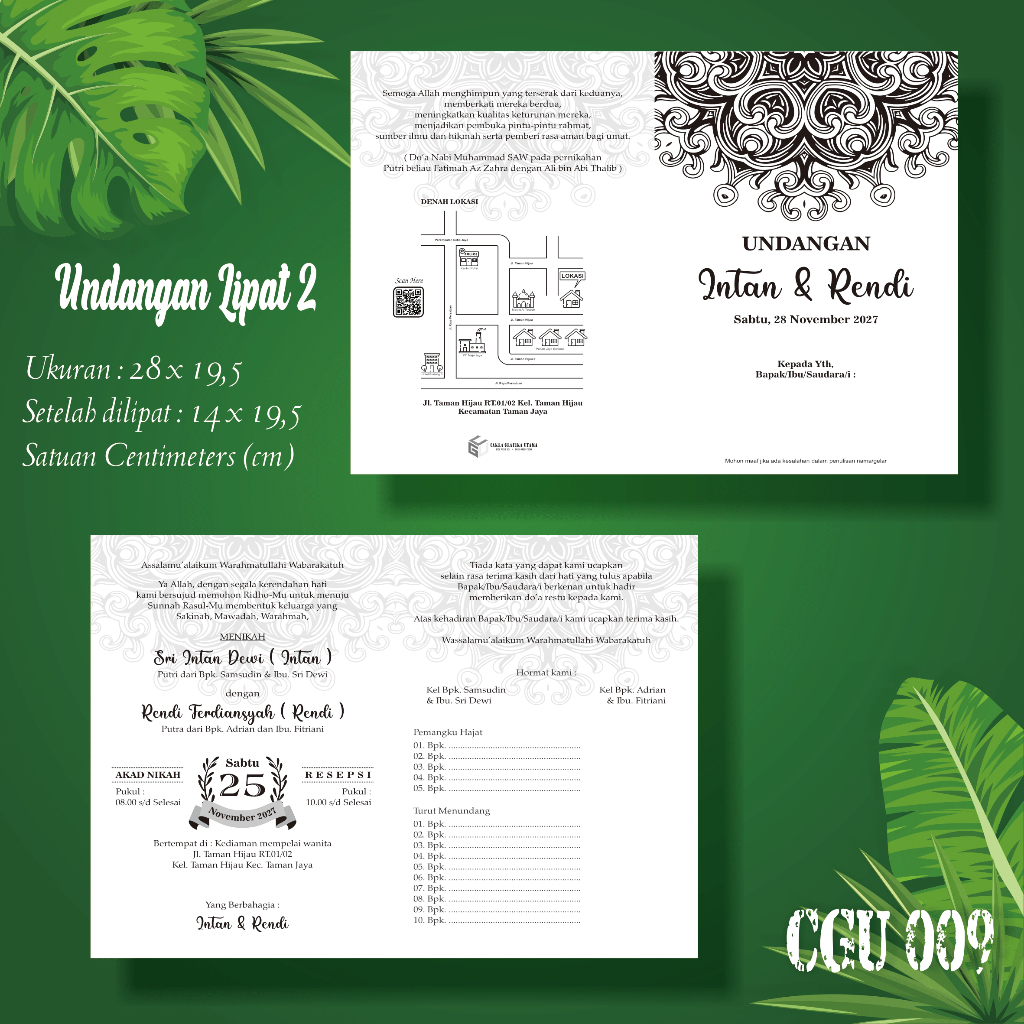 Undangan Pernikahan Rustic Aestetic Monokrom Murah Bandung