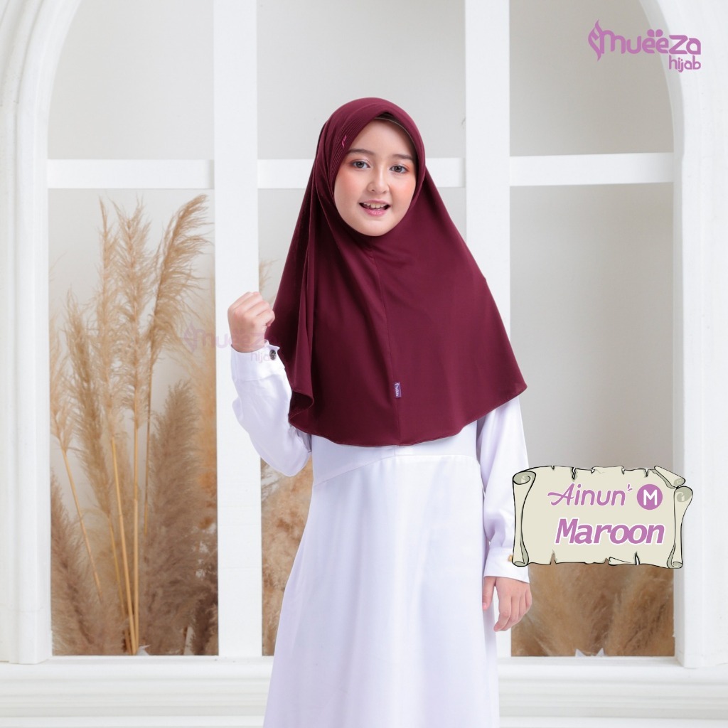 diskon jilbab ainun jilbab instan anak sekolah by muezza hijab