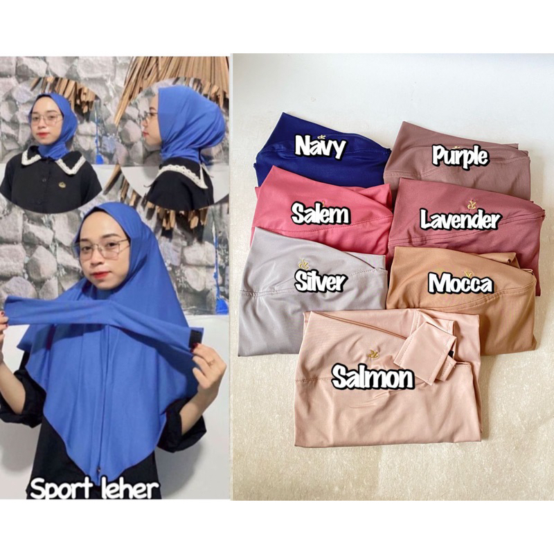 Hijab sport tali leher ✨