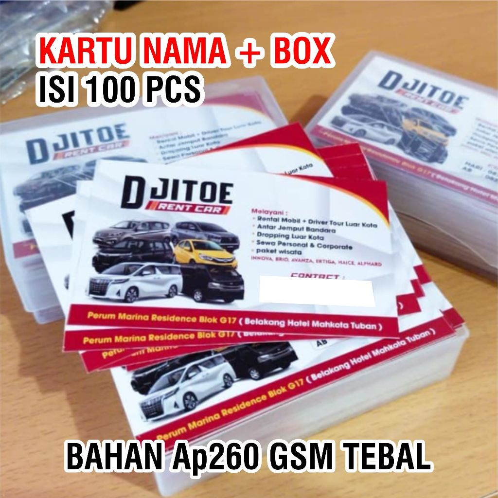 

Cetak Kartu Nama isi 100 pcs Free Box
