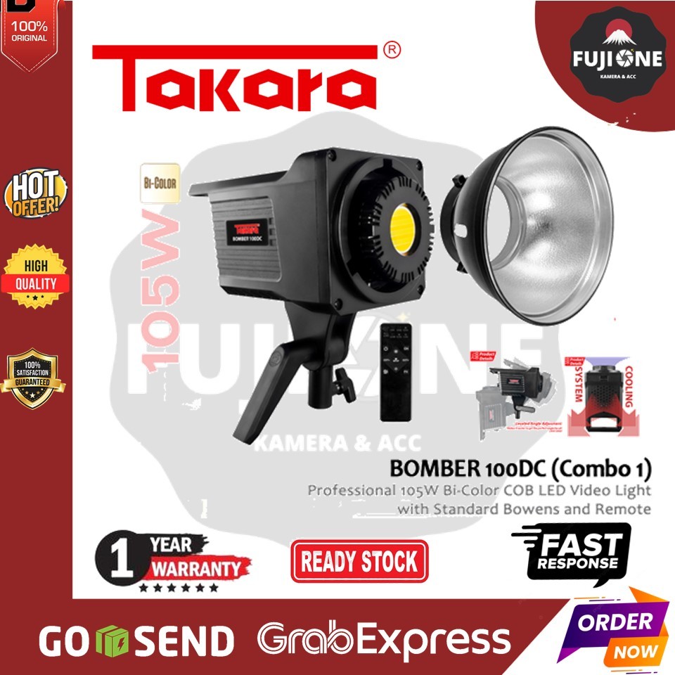 Takara BOMBER 100DC COMBO 1 Professional 105W Bi-Color COB LED Video Light