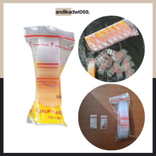 [PROMO] PLASTIK KLIP CETIK 2cm x 4.5cm / Plastik Klip Obat/Klip Perhiasan / PLASTIK KLIP ZIPLOCK ISI
