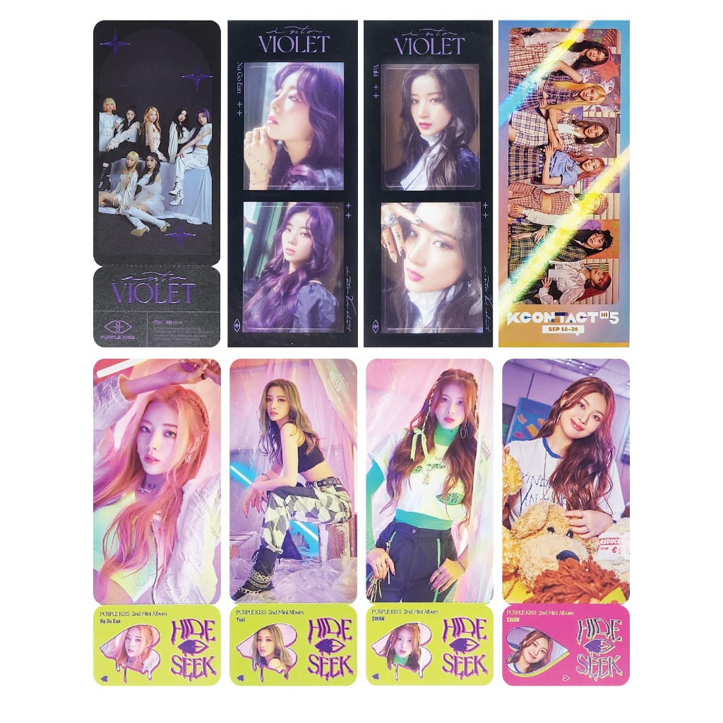 Photocard PC Ticket Tiket Purple Kiss Yuki Swan Chaein Goeun Dosie Ireh Violet Hide and Seek