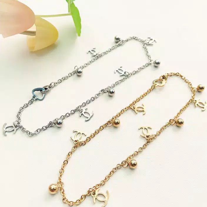 SALE Gelang kakitangan titanium anti karat model ChanelGelang kaki korea