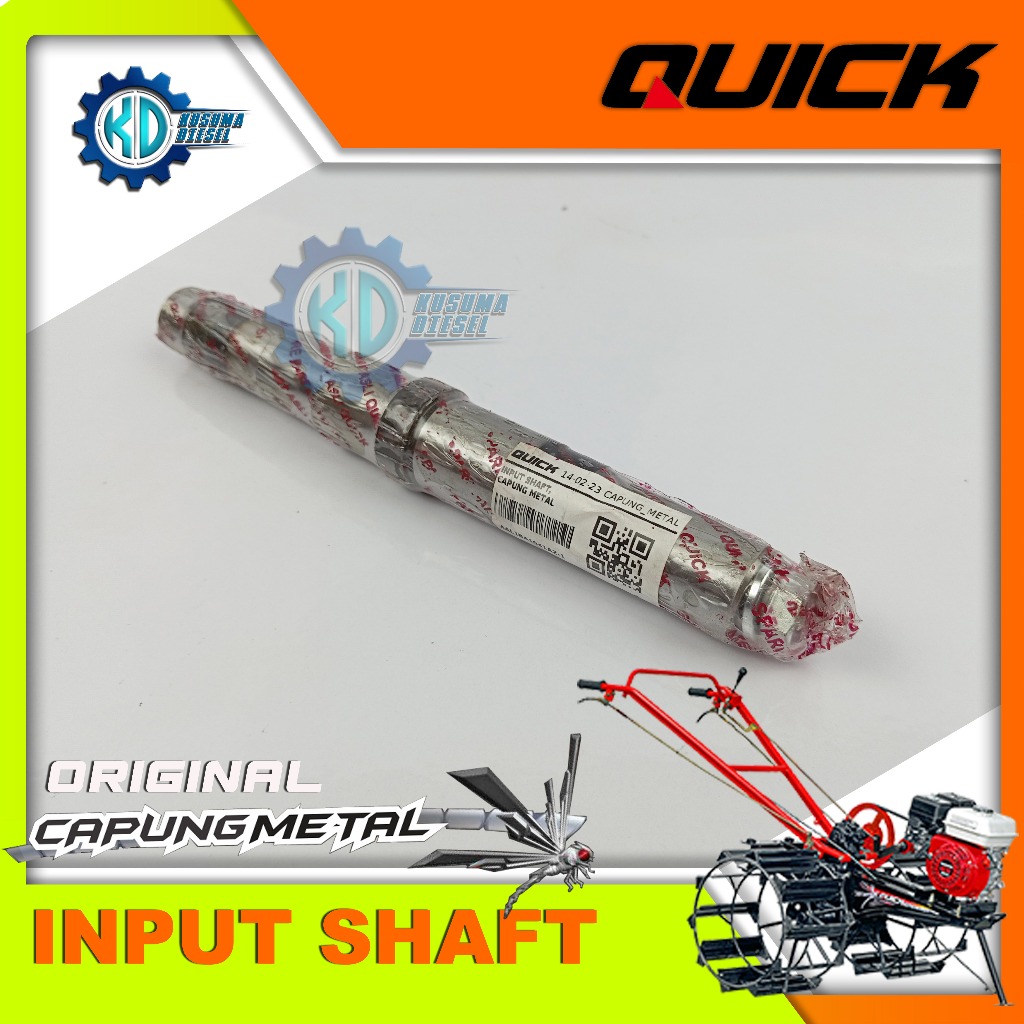 INPUT SHAFT CAPUNG METAL - AS PULI - SPAREPART TRAKTOR QUICK - ORIGINAL - TERLENGKAP - TERMURAH