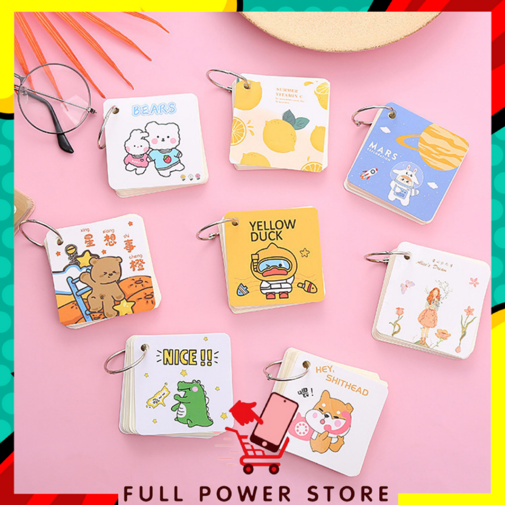 

FPS Notebook Ring Mini Isi 80 Lembar Buku Note Gantung Karakter Lucu Sticky Note Lucu Notepad Dengan Gantungan DIY Book 80Lembar Buku Catatan Memo Karakter