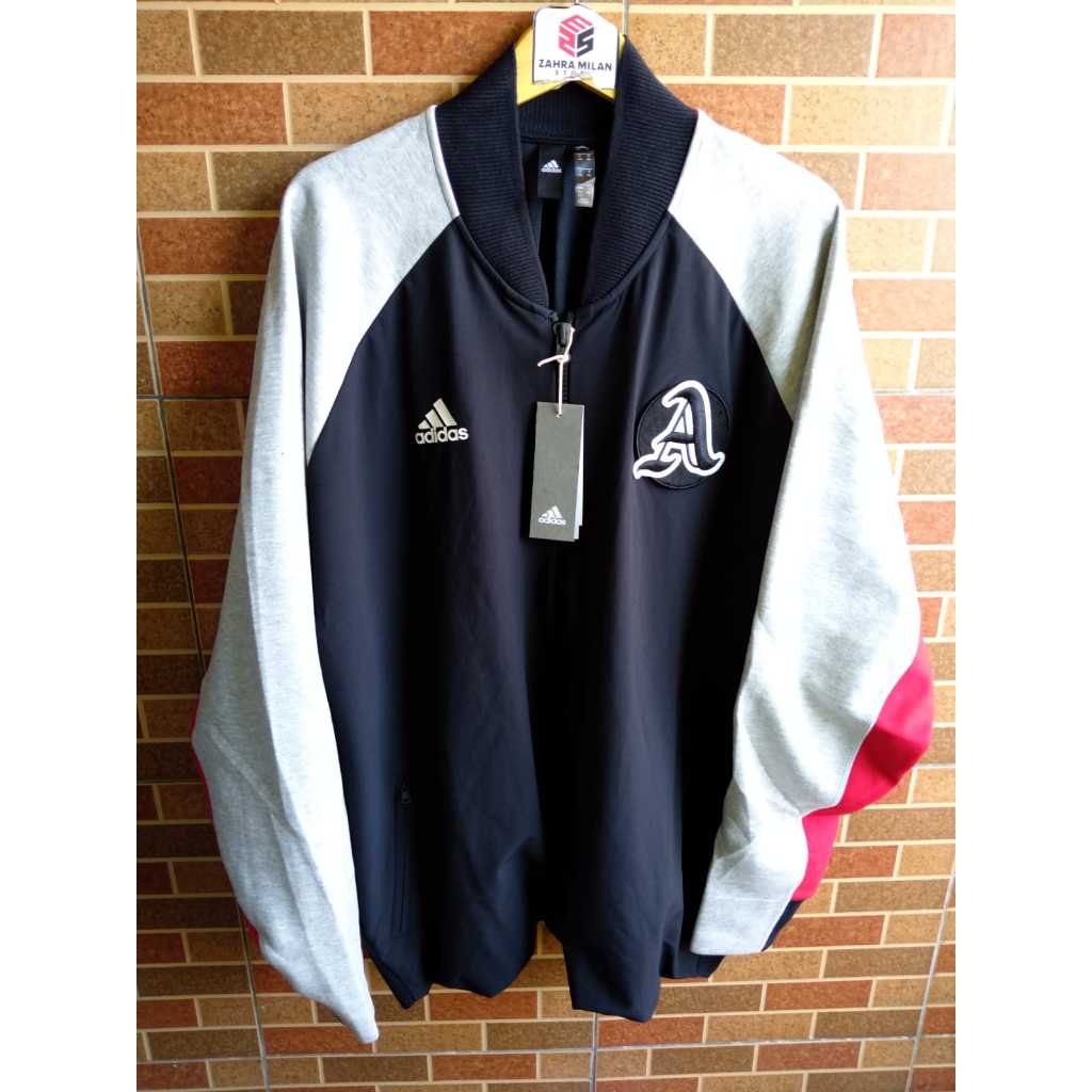 Jaket Adidas Vrct Mulco Black Grey Red Original
