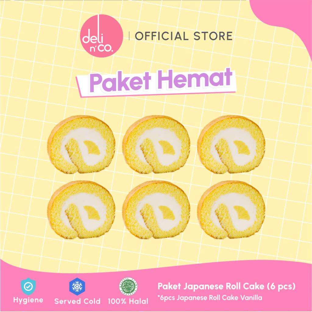 

Deli & Co Paket Hemat Japanese Roll Cake Vanilla