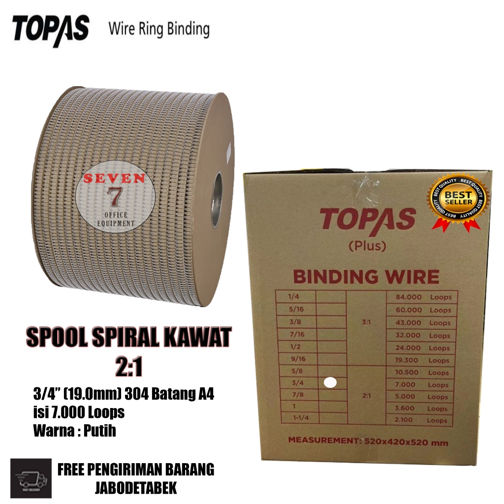 

Spiral kawat jilid kalender Topas A4 tiga per empat inc Spool kawat berkualitas