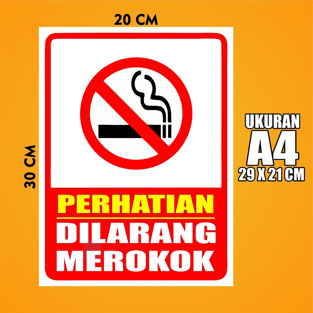 

Stiker Dilarang Meroko A4 MURAH ANTI AIR