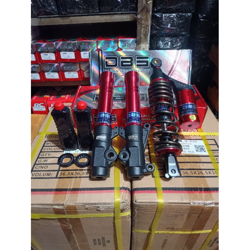 DBS Shock Belakang + Tabung Shock Depan +seal+oli shock ukuran 310/330 bisa untuk all matic honda ya